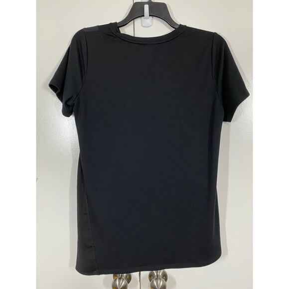 LOGO Lounge Black Short Sleeve Tunic T-Shirt Top Mixed Media Medium - Picture 5 of 8